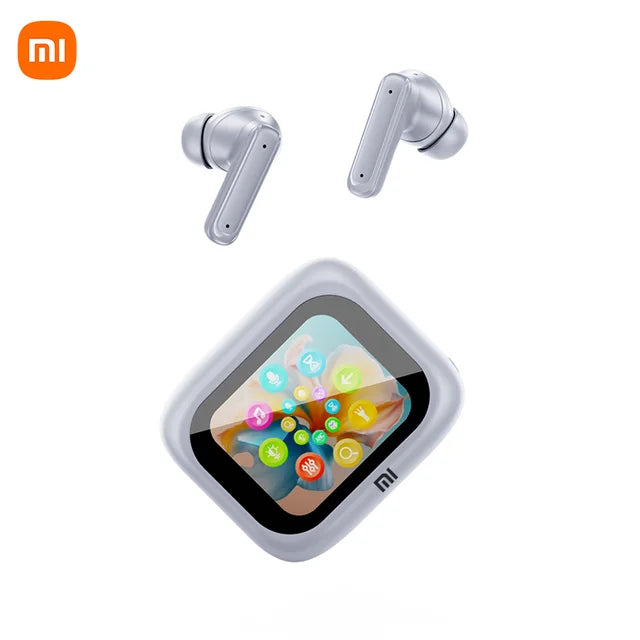 XIAOMI-E18 ANC Earbuds sem fio com microfone, fones de ouvido touch screen, enc, redução de ruído, headset esportivo, bluetooth 5.4, novo, completo