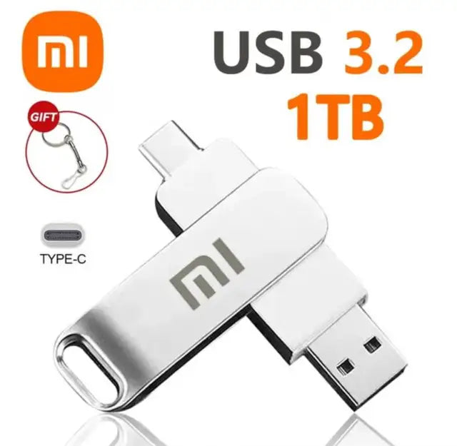 Xiaomi-USB 3.0 Tipo-C Unidade Flash de Alta Velocidade, 16TB, 8TB, Disco U, Pen Drive, Portátil, SSD, 1TB, 2TB, Laptop, Computador