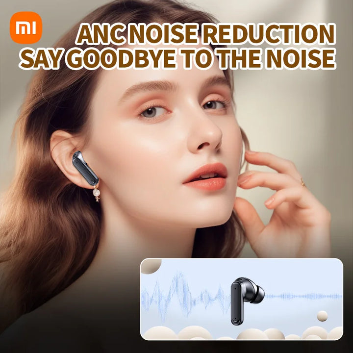 XIAOMI-E18 ANC Earbuds sem fio com microfone, fones de ouvido touch screen, enc, redução de ruído, headset esportivo, bluetooth 5.4, novo, completo