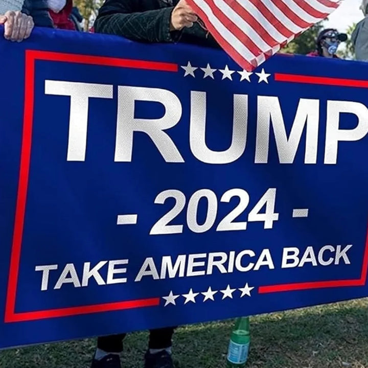 MAGA Hat Trump 2024 Hat Set, Donald Trump 45-47 Make America Great Again MAGA Hat, Take America Back Flag and 5Pcs Trump Stickers, Camo Embroidered Adjustable Baseball Cap